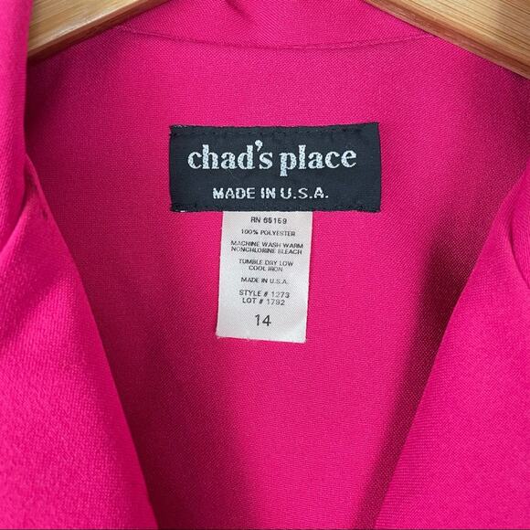 Vintage | Navy Blue Pink Button Down Dress Nautical Design - Picture 5 of 6